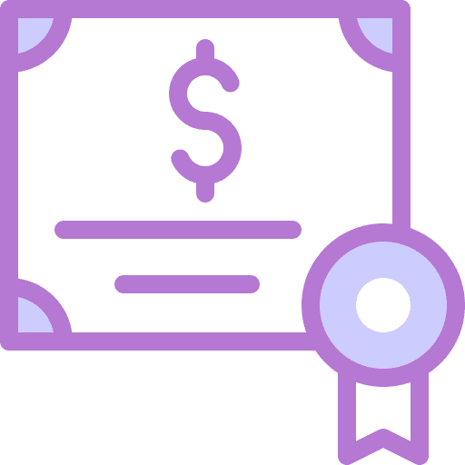 Bond bond economy certificate icon