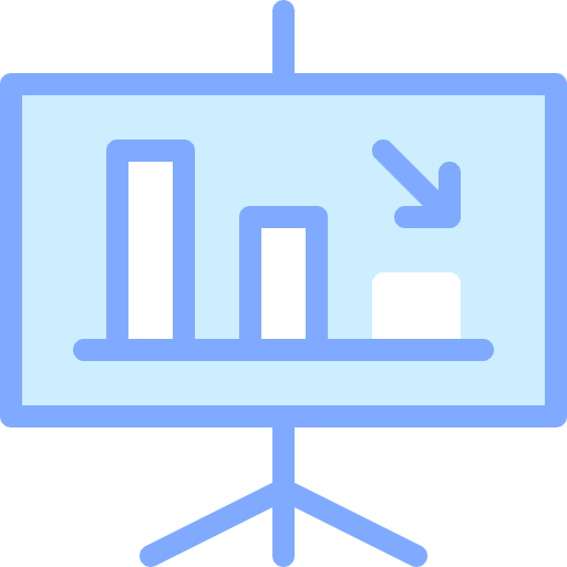 Decrease stats economy stand icon