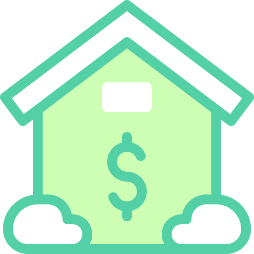 House home mortgage loan money icon