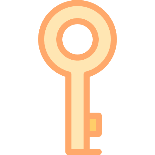 Key access tools and utensils door key icon