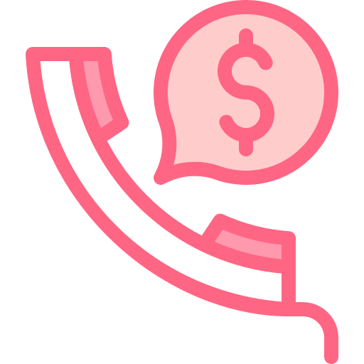 Telephone money economy phone call icon