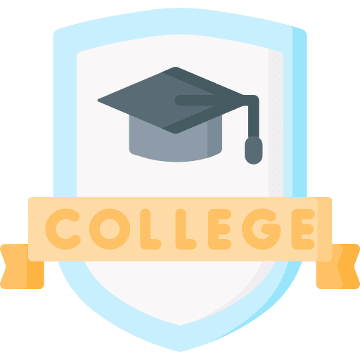 College badge university education icon