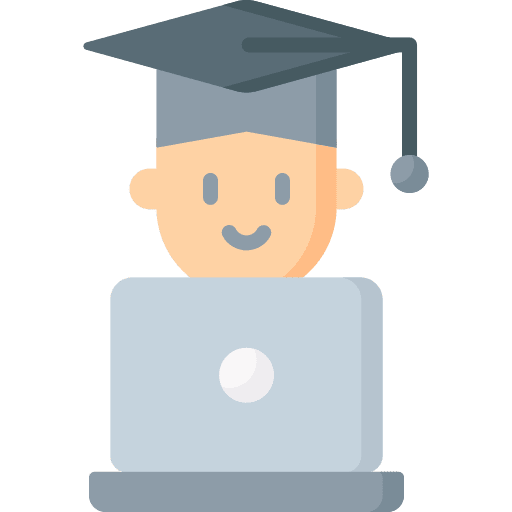 Graduation electronics mortarboard computer icon Graduation electronics mortarboard computer icon