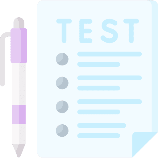 Test exam pen paper icon