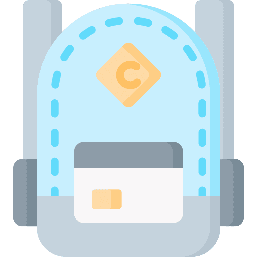 Bagpack study back to school backpack icon Bagpack study back to school backpack icon