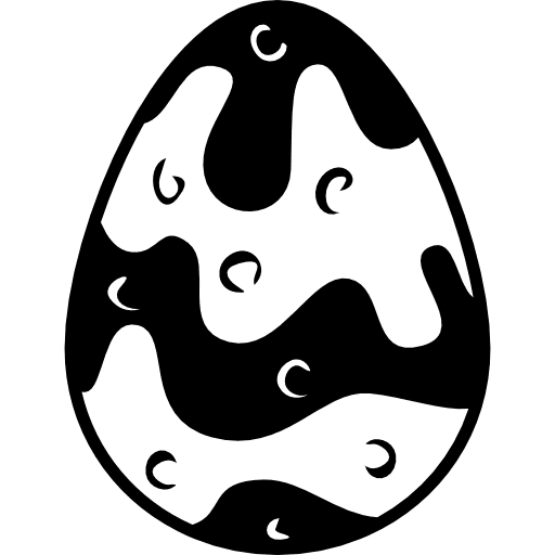 Chocolate easter egg lines egg decoration icon