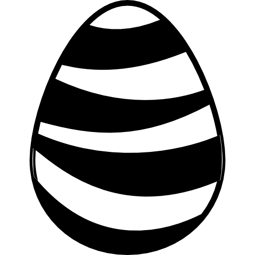 Easter egg with horizontal stripes egg horizontal easter icon