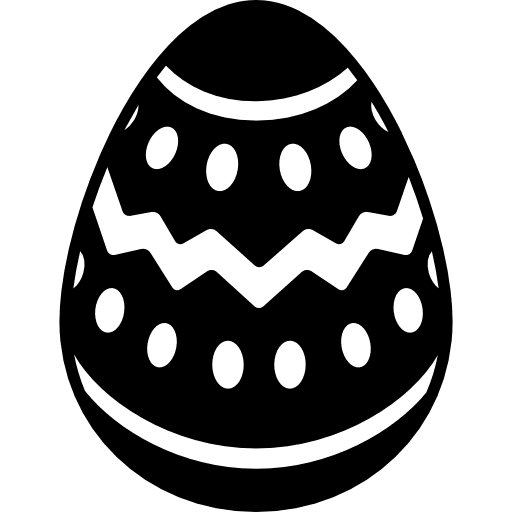 Easter egg with lines and dots decoration dots ornamented easter icon