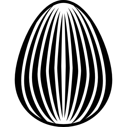 Easter egg of elegant design with thin vertical lines food elegant eggs icon