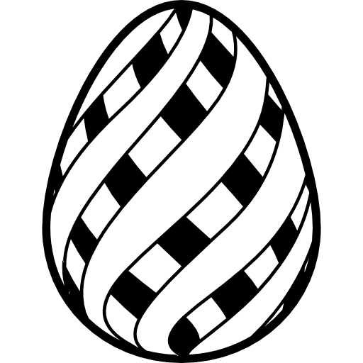 Easter egg with two stripes styles decoration shape easter celebration icon