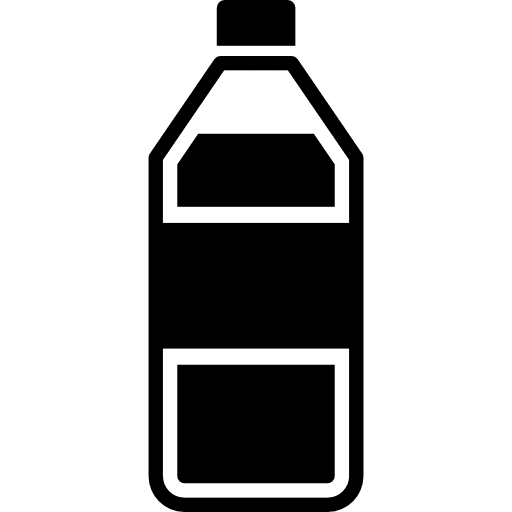 Bottle of water container food drink set icon