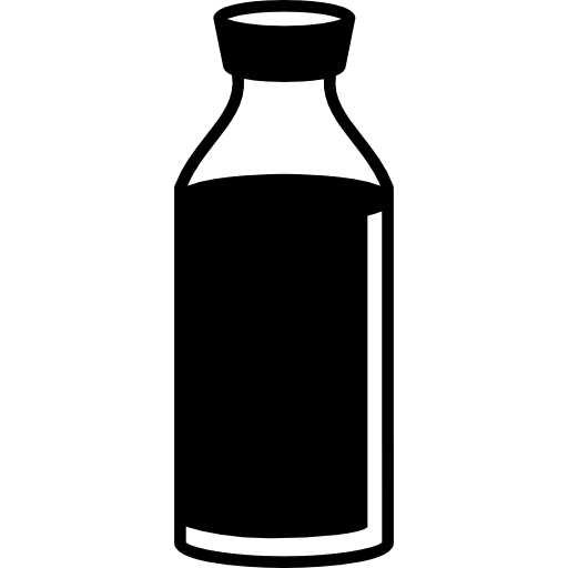 Drink in transparent glass bottle container transparent beverage icon