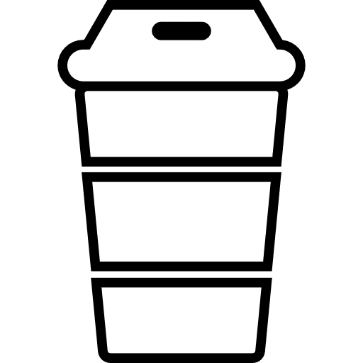 Glass outline of striped design with cover drink set glasses soda icon