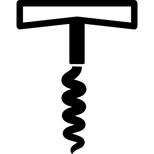 Corkscrew corkscrews drink set wine icon