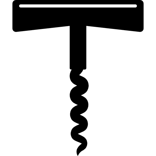 Corkscrew drink set tool corkscrew icon