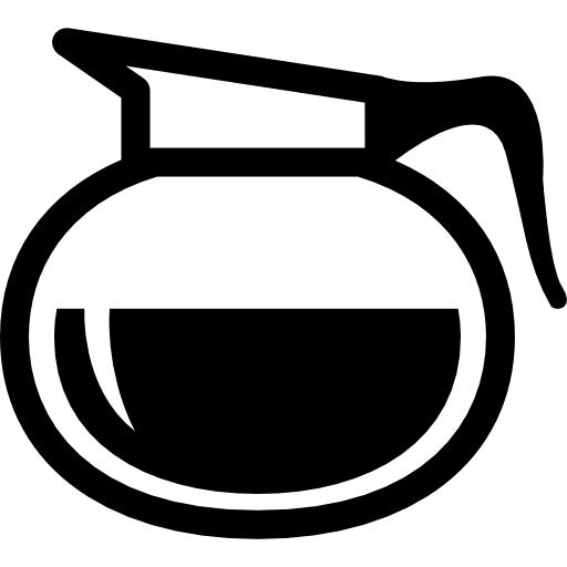 Coffee jar of rounded shape coffees drink set rounded icon