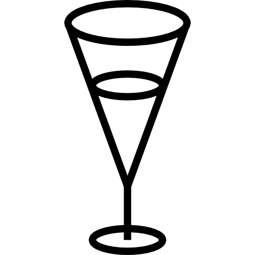 Drink glass transparent container outline with white wine container outline drink icon