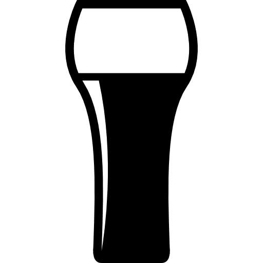 Drink tall glass with soda glasses drinks black icon