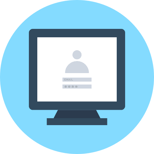 Screen communications screen tv icon