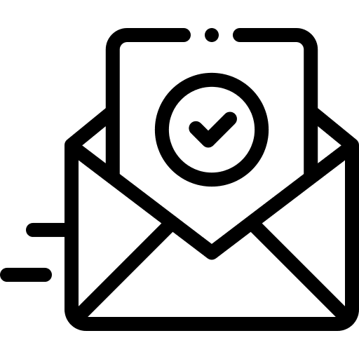 Confirmation multimedia check mark communications icon