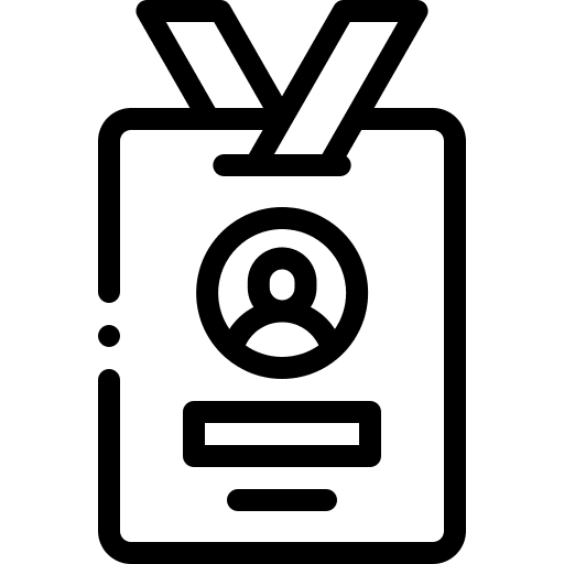 Identification id card professions and jobs business and finance icon