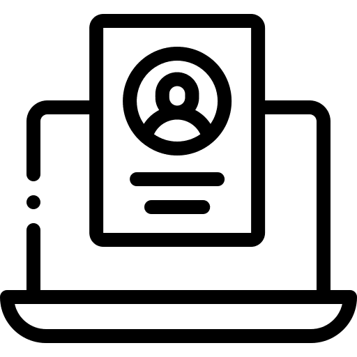 Profile computer cv electronic icon Profile computer cv electronic icon