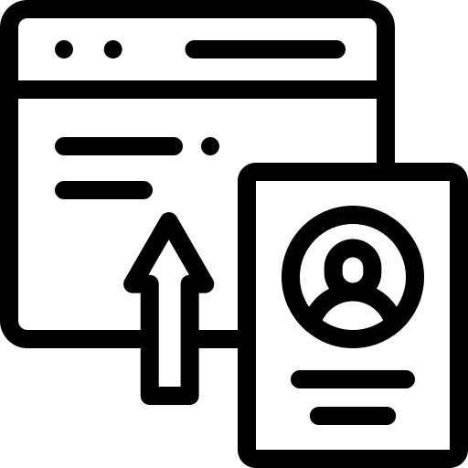Upload browser webpage upload icon Upload browser webpage upload icon
