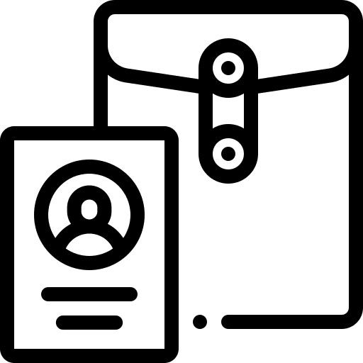 Portfolio work bag business icon Portfolio work bag business icon