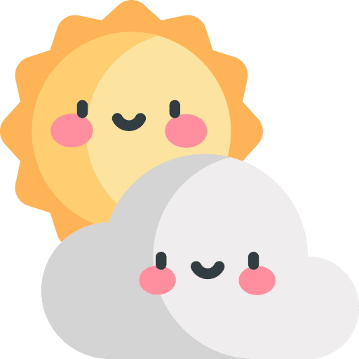 Cloudy sunny weather sun icon Cloudy sunny weather sun icon