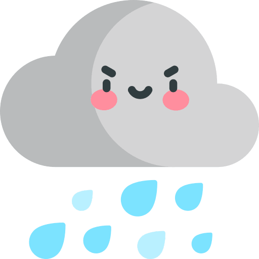 Heavy rain weather heavy rainy icon