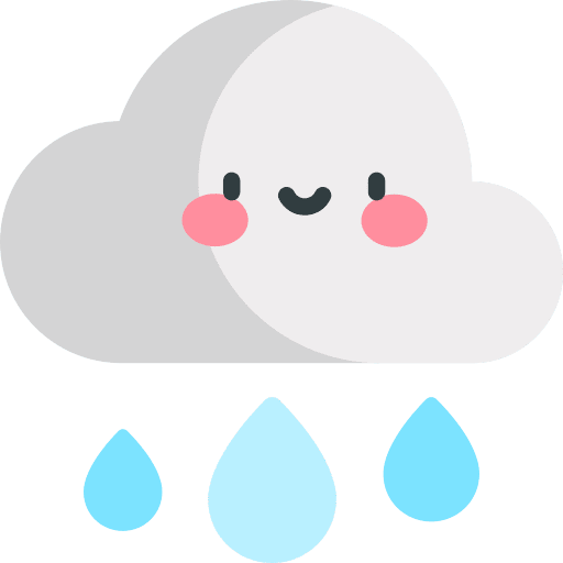 Rainy weather falling rainy icon