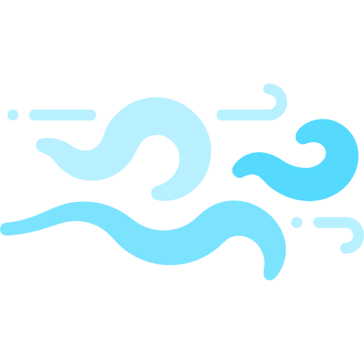 Wind snow wind weather icon