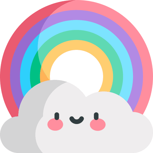 Rainbow equality sun cloud icon Rainbow equality sun cloud icon