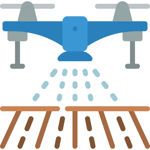 Drone remote control farming and gardening industry icon