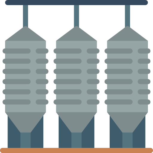 Silo farming and gardening buildings silo icon