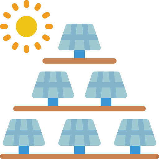 Panel renewable energy farming and gardening ecology and environment icon