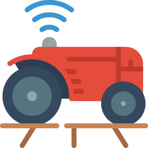 Tractor transportation smart smart farm icon