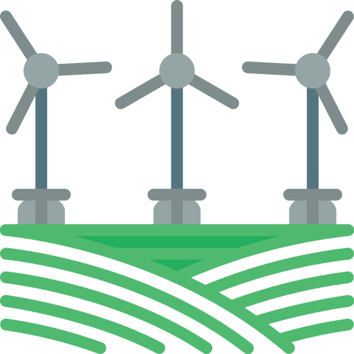 Windmill green farm windmill icon