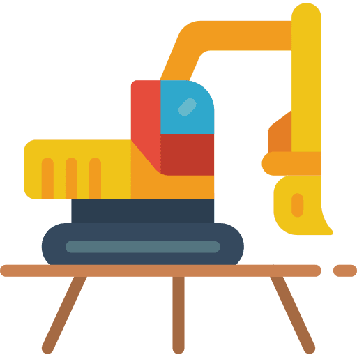 Digger construction farming and gardening transportation icon