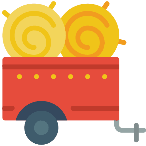 Hay bale farm stalk bale icon