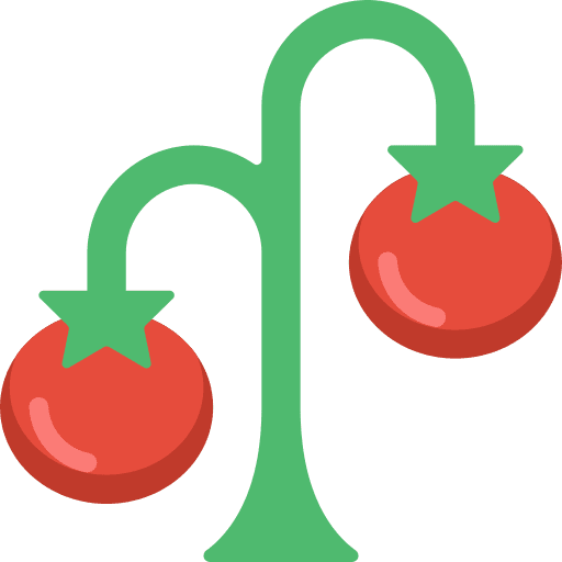 Tomato tree plant food and restaurant icon