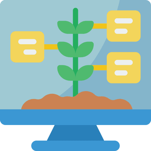 Desktop computer farming and gardening app icon