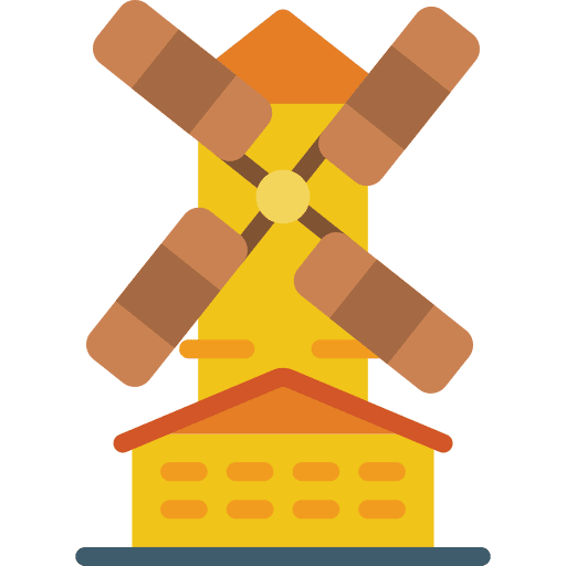 Windmill mill buildings windmill icon