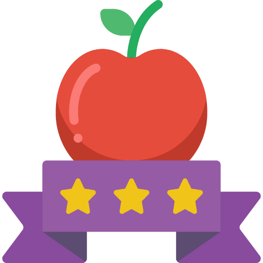 Apple vegan diet food icon