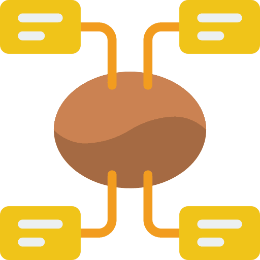 Bean beans farming and gardening coffee icon