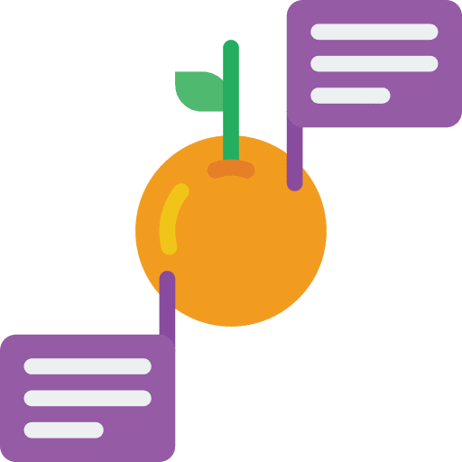 Orange organic vegetarian vegetable icon