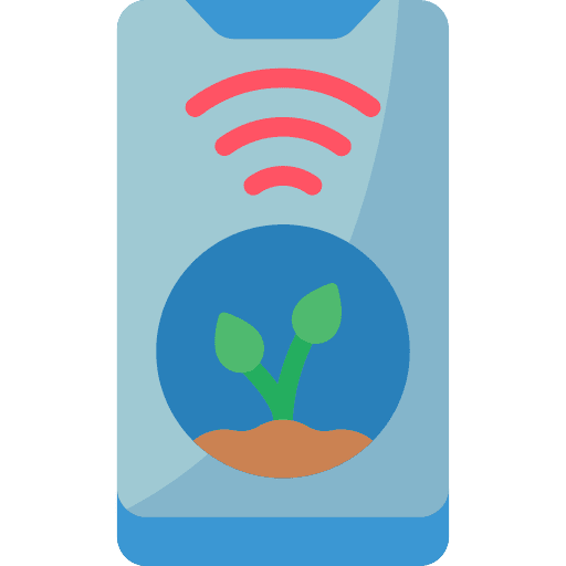 Phone eco plant phone icon