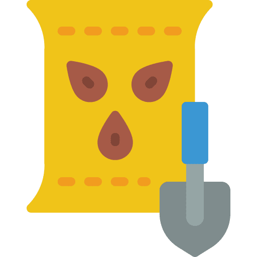 Seed trowel seed bag icon