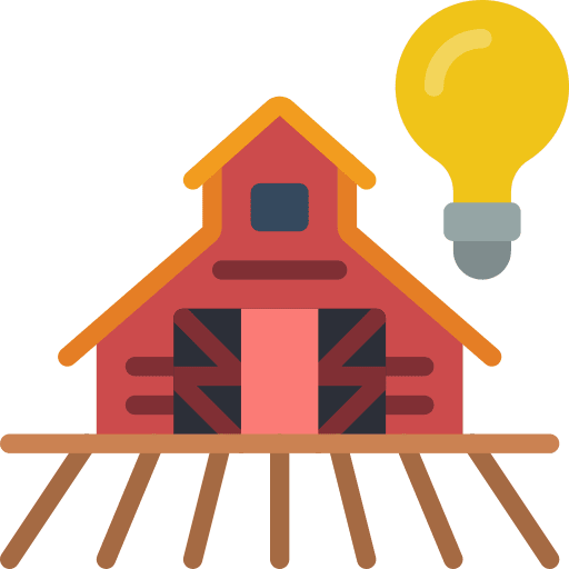 Smart farm smart farm farming and gardening lightbulb icon