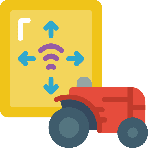 Tractor communication control smart farm icon